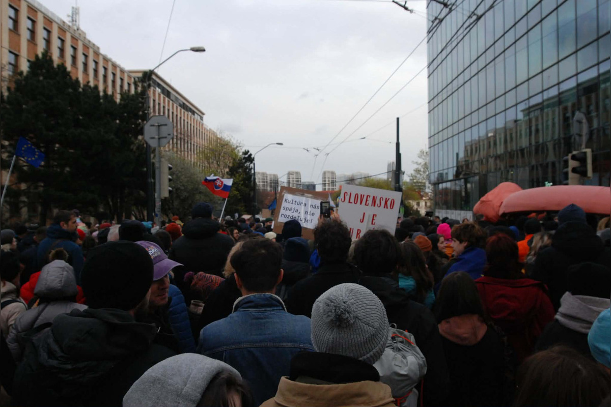 FOTO: Na Námestí slobody v Bratislave prebieha kultúrny protest, foto 20