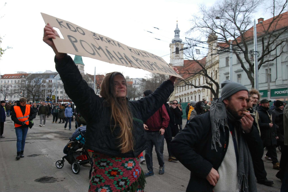 FOTO: Na Námestí slobody v Bratislave prebieha kultúrny protest, foto 26