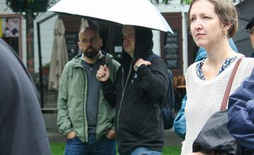 FOTO: Zamestnanci RTVS štrajkovali pred ministerstvom kultúry