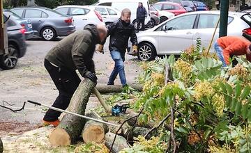 FOTO: Zásahy hasičov po extrémnom počasí v Lamači