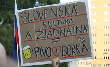 FOTO: Kultúrny štrajk v Bratislave. Na pódiu vystúpil aj Tomáš Maštalír