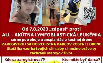 FOTO: Matej Gašárek z Púchova zápasí s leukémiou a potrebuje kostnú dreň