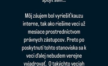 FOTO: Vyjadrenie Petra Hliničana ku kauze s Martinom Navrátilom 