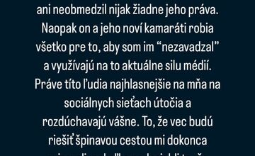 FOTO: Vyjadrenie Petra Hliničana ku kauze s Martinom Navrátilom 