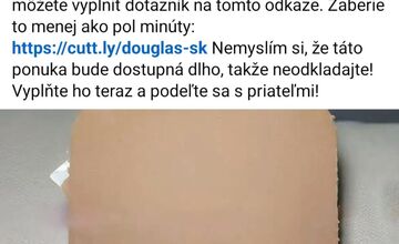FOTO: Dávajte si pozor na podvodnú reklamu. Chcú predať kozmetiku Douglasu