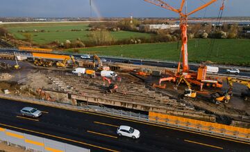 FOTO: Križovatka diaľnic D1 a D4 z vtáčej perspektívy