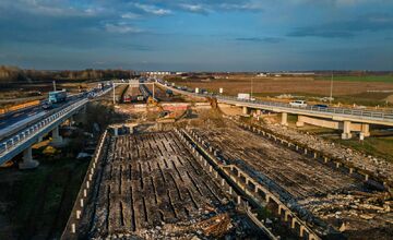 FOTO: Križovatka diaľnic D1 a D4 z vtáčej perspektívy
