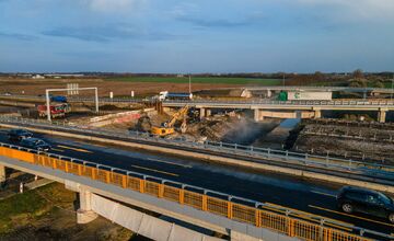 FOTO: Križovatka diaľnic D1 a D4 z vtáčej perspektívy