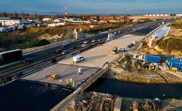 FOTO: Križovatka diaľnic D1 a D4 z vtáčej perspektívy