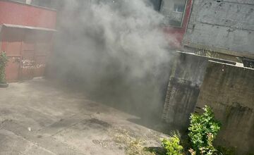 FOTO: Požiar budovy bývalej pošty v Dúbravke