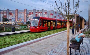 FOTO: Petržalská električka na novej trati odviezla prvých cestujúcich