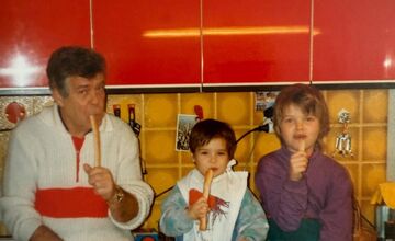 FOTO: Lucia Hlaváčková so svojím dedkom Oldom Hlaváčkom