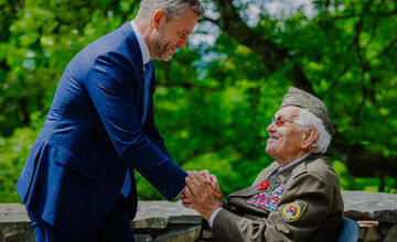 FOTO: Priamy účastník SNP Vladimír Strmeň z Bystrice oslavuje 97. narodeniny