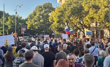 FOTO: Protest Alojza Hlinu, Nikitu Slováka a Mieru Ukrajine