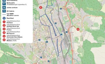 FOTO: Dopravné obmedzenia počas košického maratónu