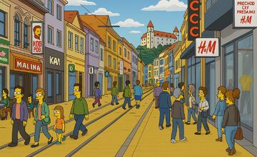 FOTO: Ako by vyzerala Bratislava v Simpsonovcoch