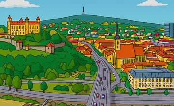 FOTO: Ako by vyzerala Bratislava v Simpsonovcoch