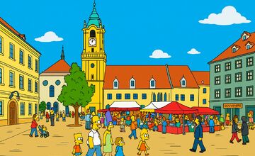 FOTO: Ako by vyzerala Bratislava v Simpsonovcoch