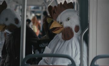 FOTO: Bratislavčanov v rannej električke prekvapili kurčatá