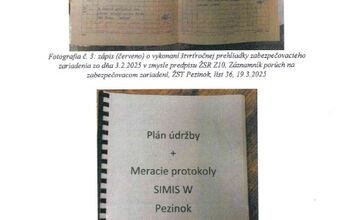 FOTO: Dokument o kontrole trate pri Pezinku, mohol Ráž nehode vlakov zabrániť?