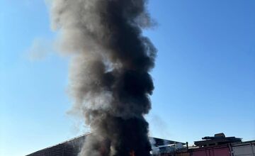 FOTO: Požiar pracovného stroja v obci Závod