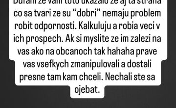 FOTO: Emma Lacová posiela pre kauzu Voderady urážlivé odkazy politikom a influencerom
