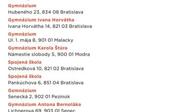 FOTO: Stredné školy v Bratislavskom kraji