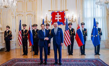 FOTO: Prezident Pellegrini pripravil amerického ministra zahraničných vecí Marca Rubia