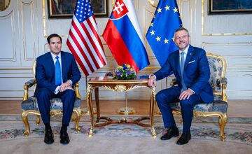 FOTO: Prezident Pellegrini pripravil amerického ministra zahraničných vecí Marca Rubia