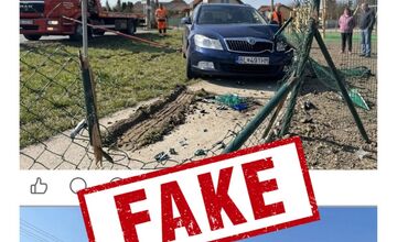 FOTO: Starosta Dunajskej Lužnej zverejnil reaguje na obrázky falošnej dopravnej nehody