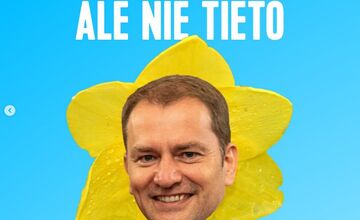 FOTO: Vtip Progresívneho Slovenska na Deň narcisov vyvolal pobúrenie