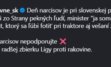 FOTO: Vtip Progresívneho Slovenska na Deň narcisov vyvolal pobúrenie