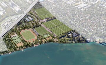 FOTO: Na bratislavských Zlatých pieskoch pribudne 7 futbalových ihrísk, atletický štadión či multišportová aréna